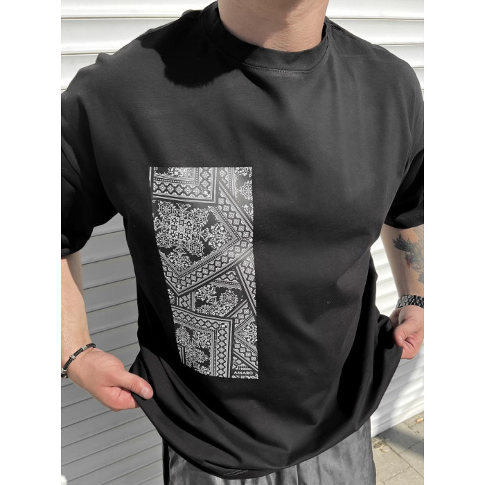 Oversize футболка з принтом