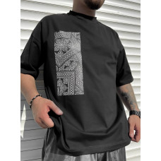 Oversize футболка з принтом