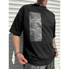 Oversize футболка з принтом