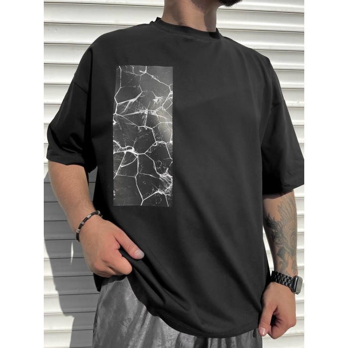 Oversize футболка з принтом