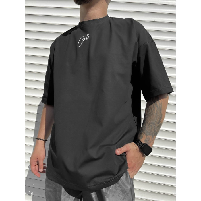 Oversize футболка з принтом