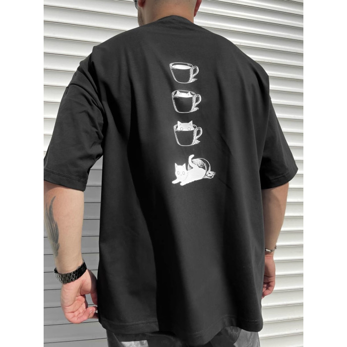 Oversize футболка з принтом