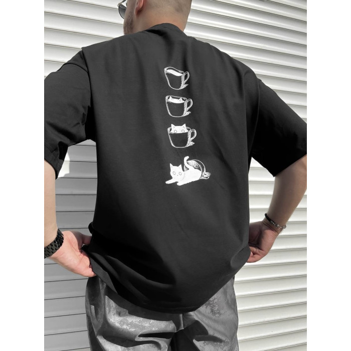 Oversize футболка з принтом