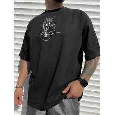 Oversize футболка з принтом