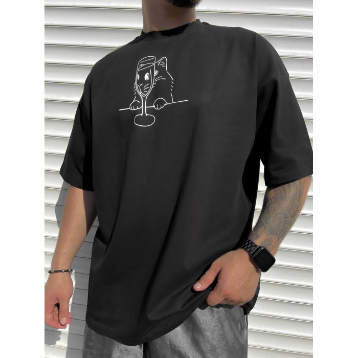Oversize футболка з принтом