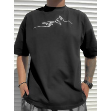 Oversize футболка з принтом
