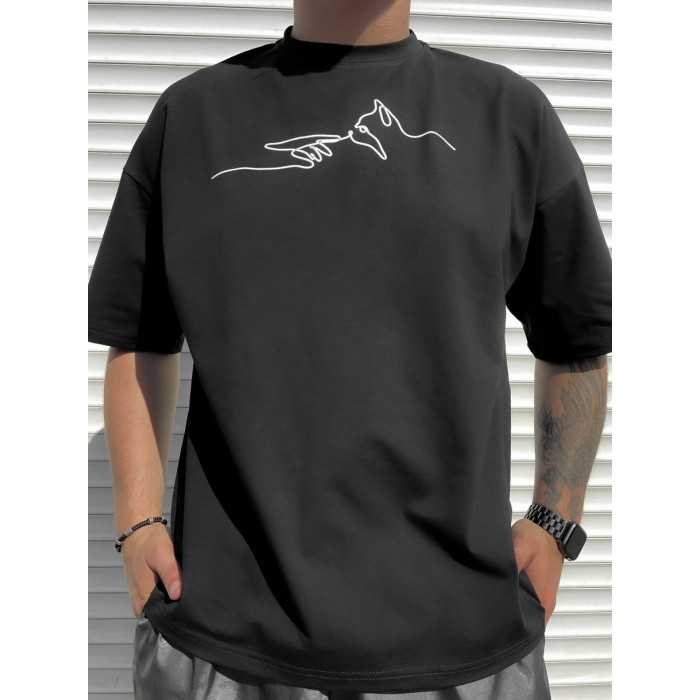 Oversize футболка з принтом