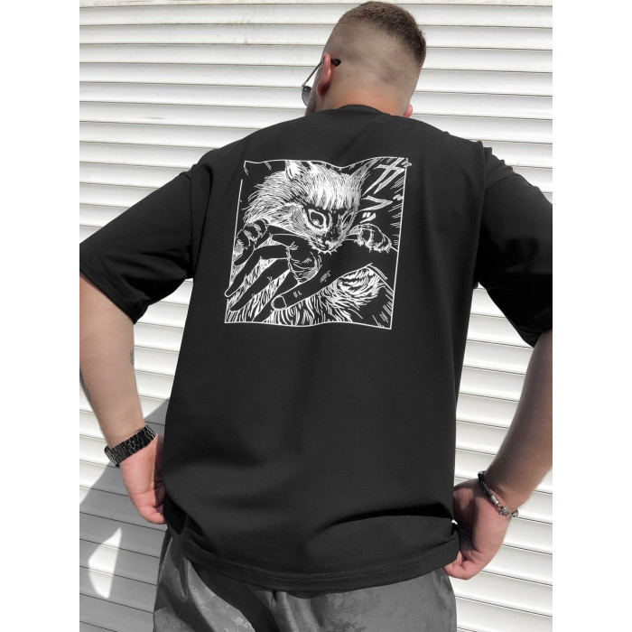 Oversize футболка з принтом