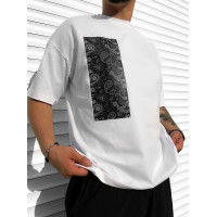 Oversize футболка з принтом