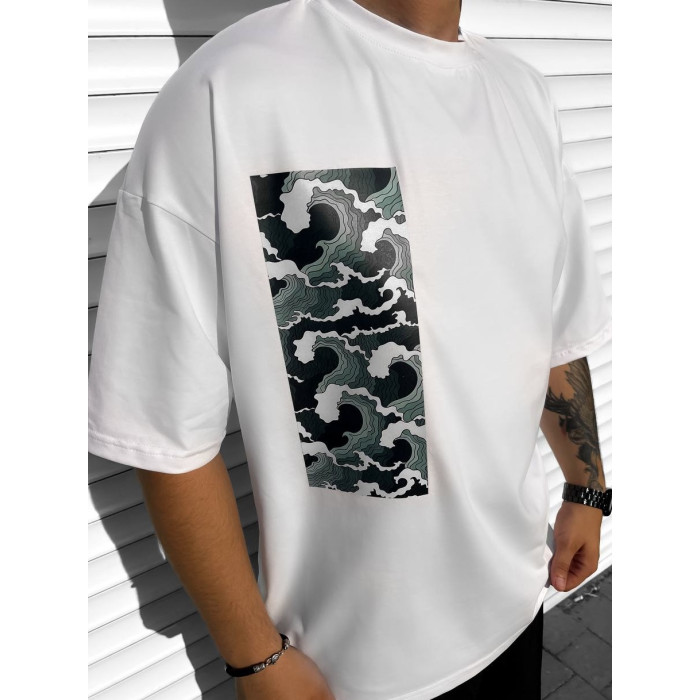 Oversize футболка з принтом