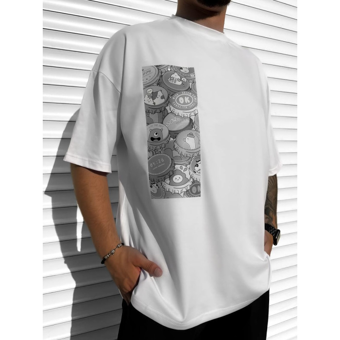 Oversize футболка з принтом