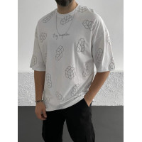 Oversize футболка з принтом