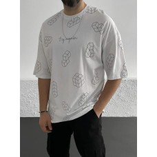 Oversize футболка з принтом
