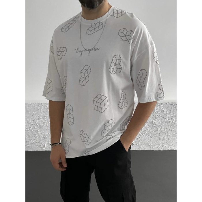 Oversize футболка з принтом