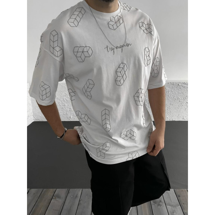 Oversize футболка з принтом