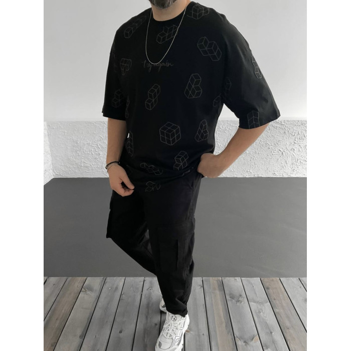 Oversize футболка з принтом