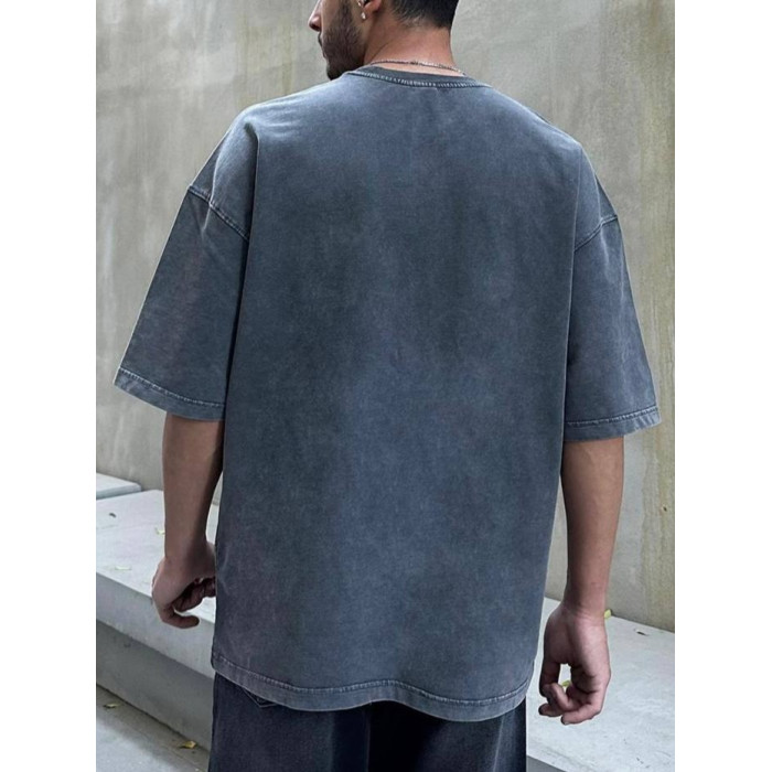 Oversize футболка з вивареної тканини
