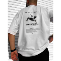 Oversize футболка з принтом