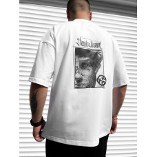 Oversize футболка з принтом