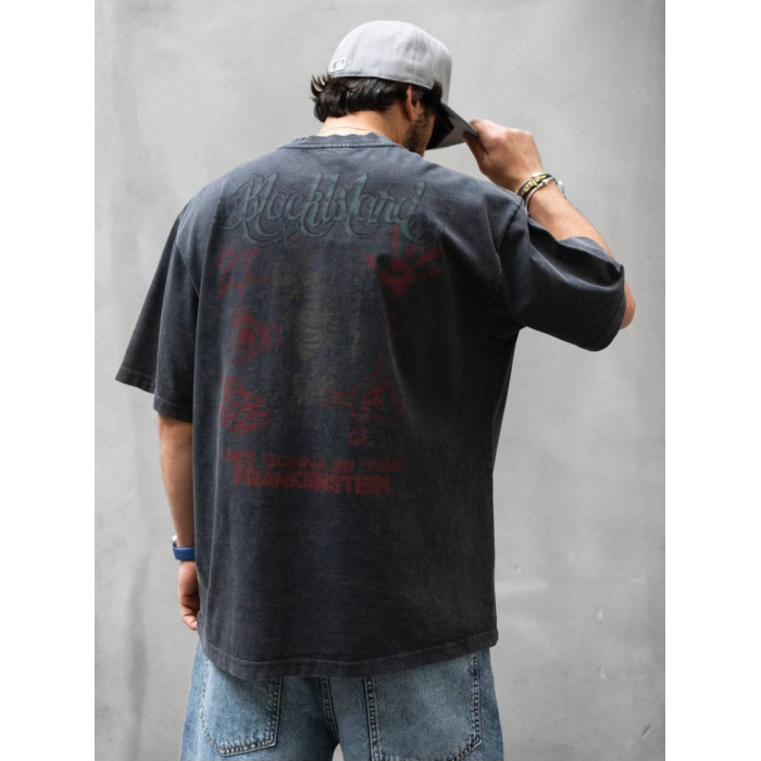 Oversize футболка з принтом