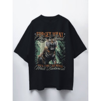 Oversize футболка з принтом
