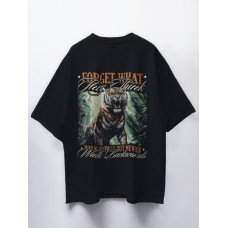 Oversize футболка з принтом