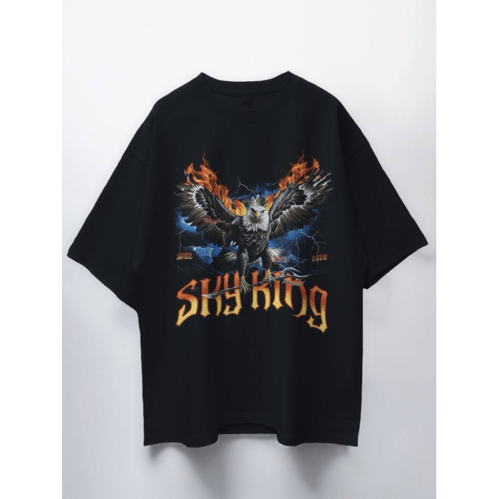 Oversize футболка з принтом