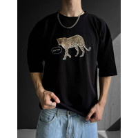 Oversize футболка з принтом