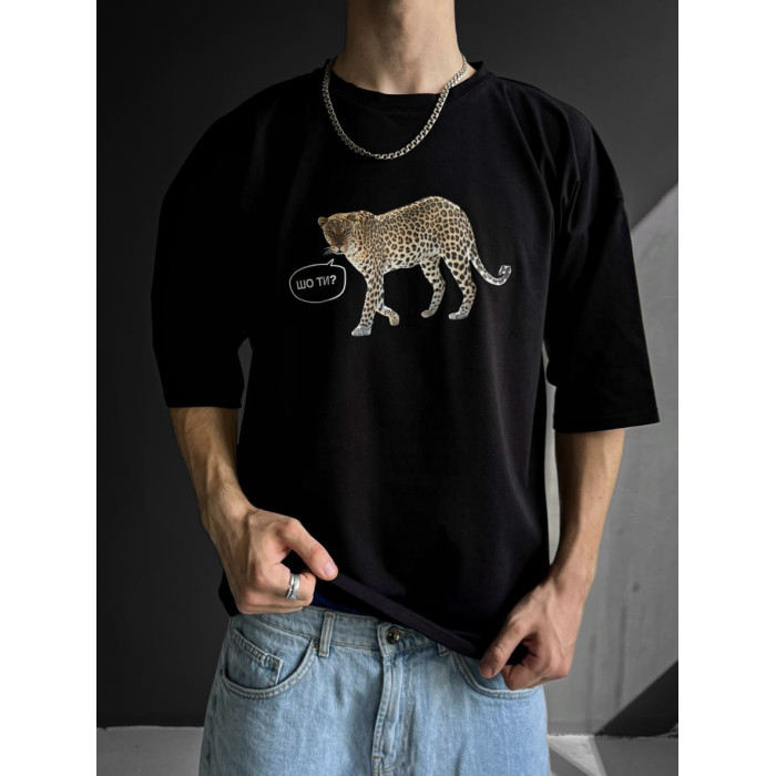 Oversize футболка з принтом