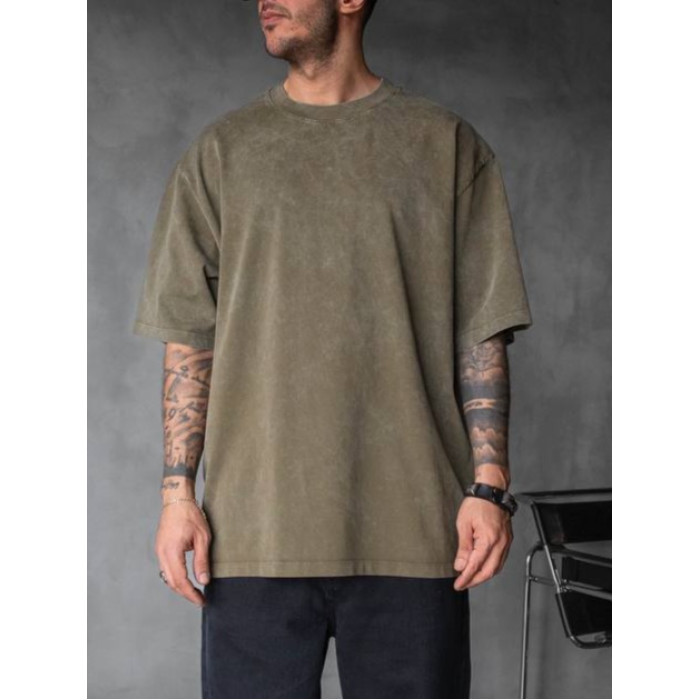 Oversize футболка з вивареної тканини