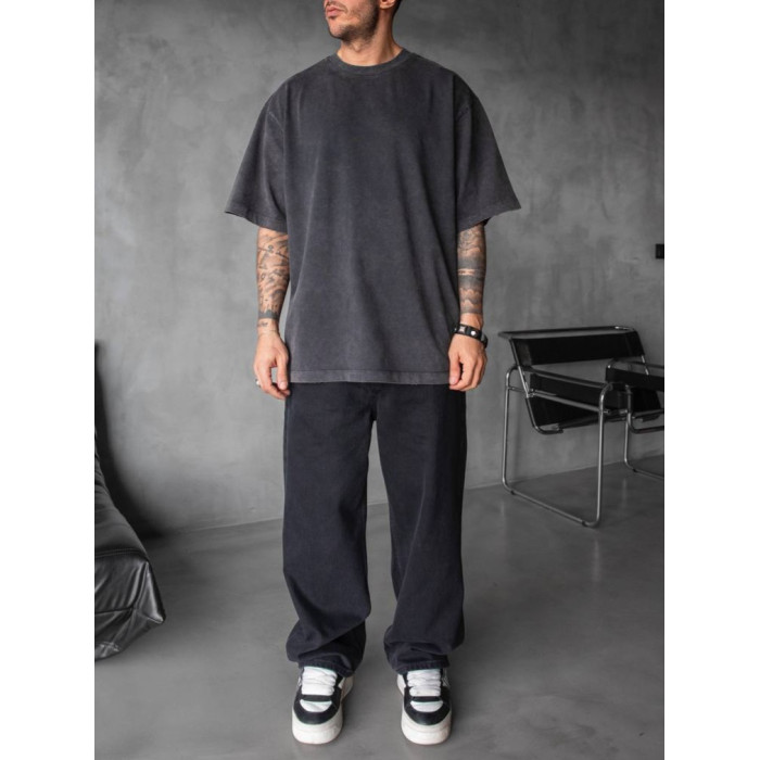 Oversize футболка з вивареної тканини
