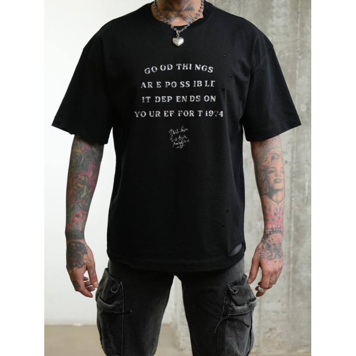 Oversize футболка з надписом