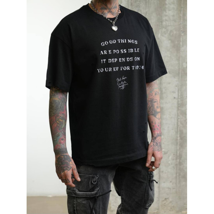 Oversize футболка з надписом