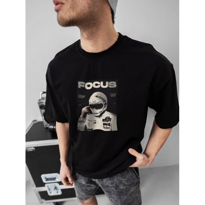 Oversize футболка з принтом