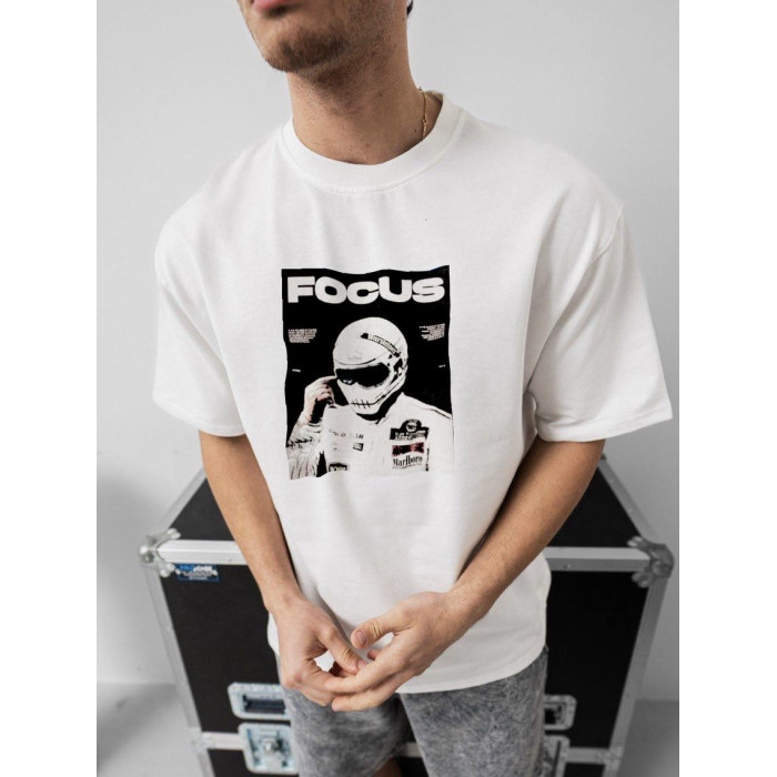 Oversize футболка з принтом