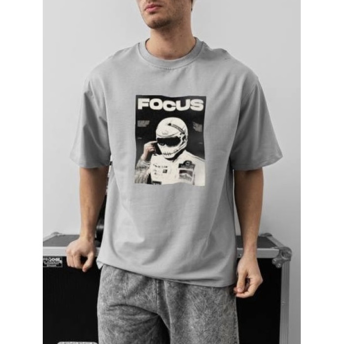 Oversize футболка з принтом