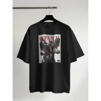 Oversize футболка з принтом