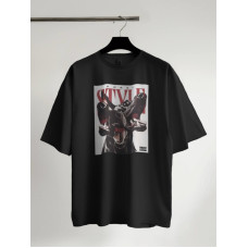 Oversize футболка з принтом