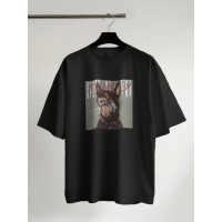 Oversize футболка з принтом