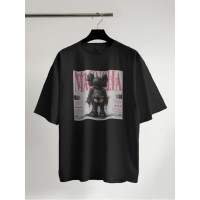 Oversize футболка з принтом