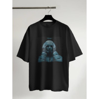 Oversize футболка з принтом