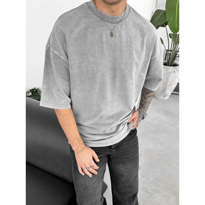 Oversize футболка з вивареної тканини