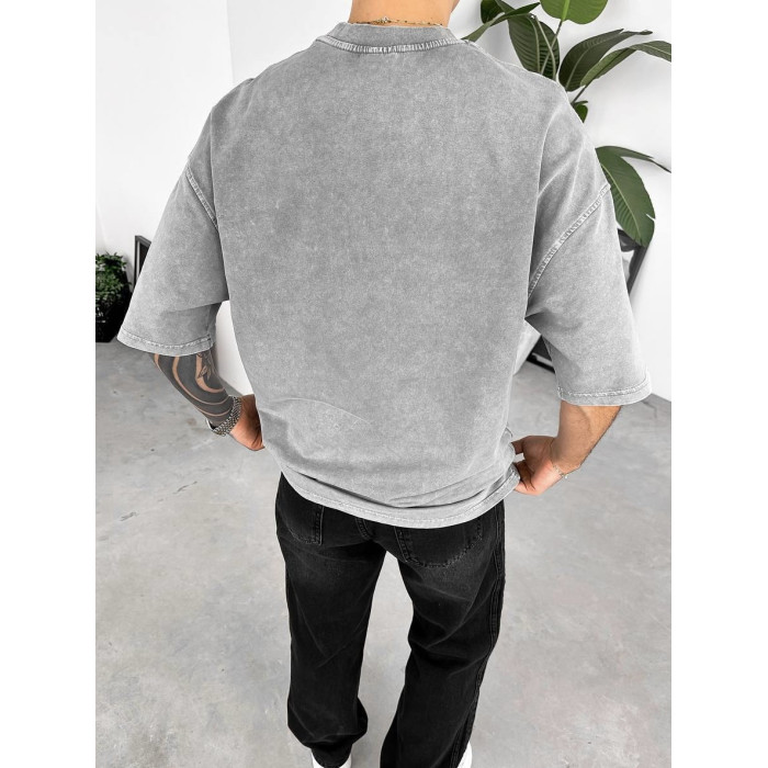 Oversize футболка з вивареної тканини