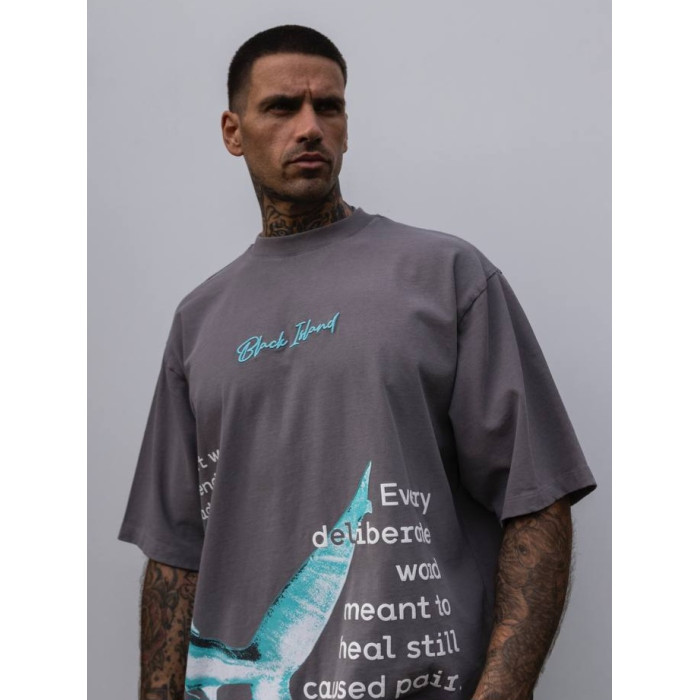 Oversize футболка з принтом