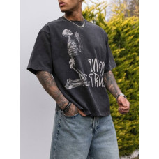 Oversize футболка з принтом