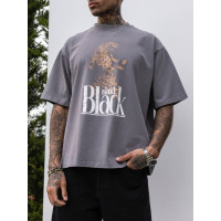 Oversize футболка з принтом