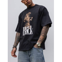 Oversize футболка з принтом