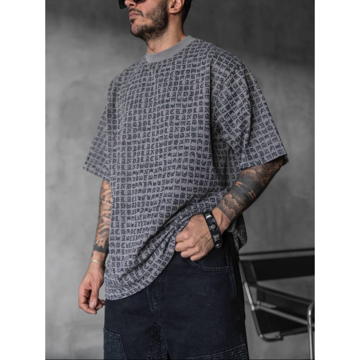 Oversize футболка з принтом