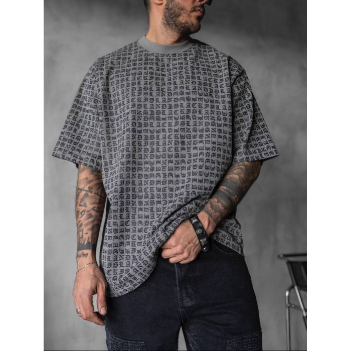 Oversize футболка з принтом