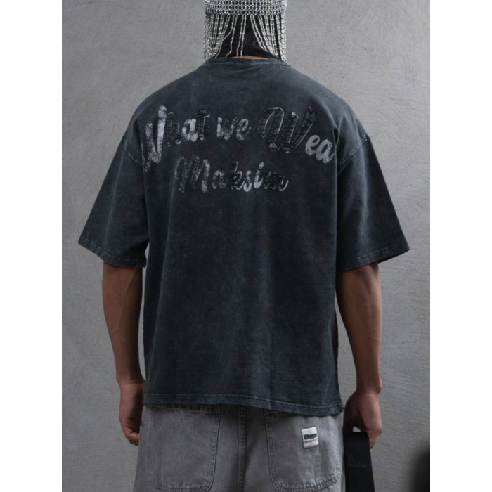 Oversize футболка з принтом